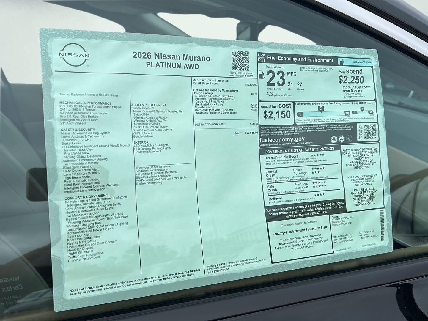 2026 Nissan Murano Platinum