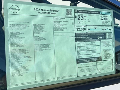 2027 Nissan Murano Platinum