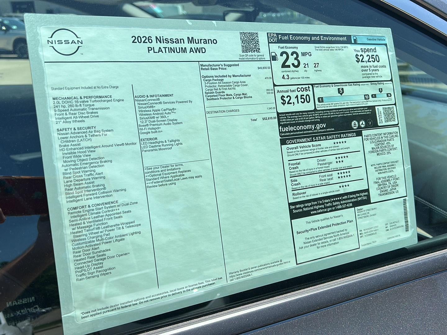 2026 Nissan Murano Platinum