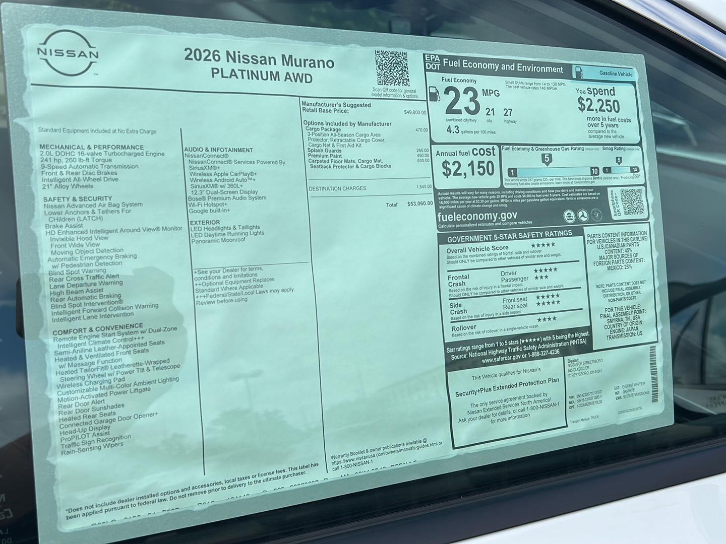 2026 Nissan Murano Platinum