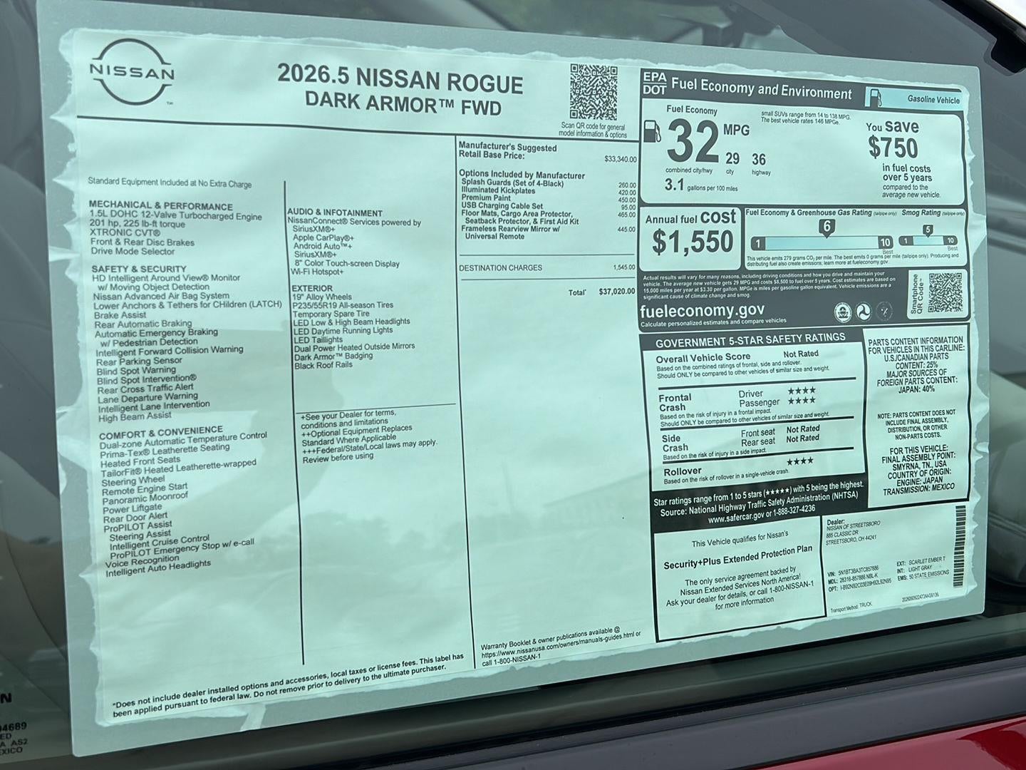 2026 Nissan Rogue Dark Armor