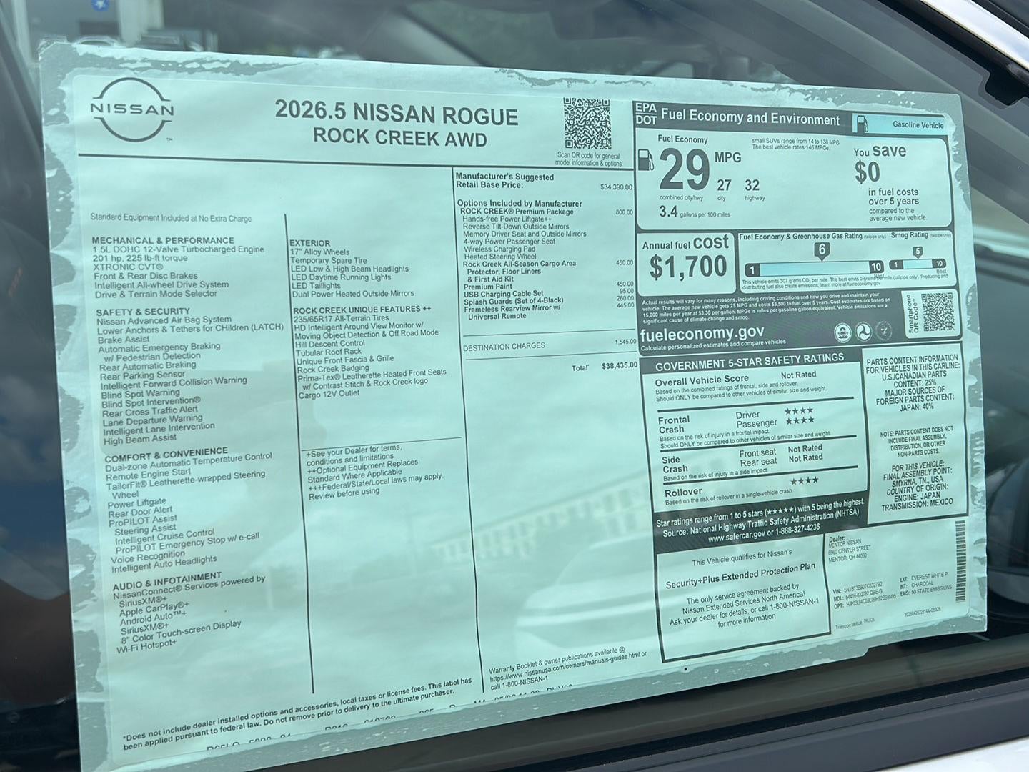2026 Nissan Rogue Rock Creek