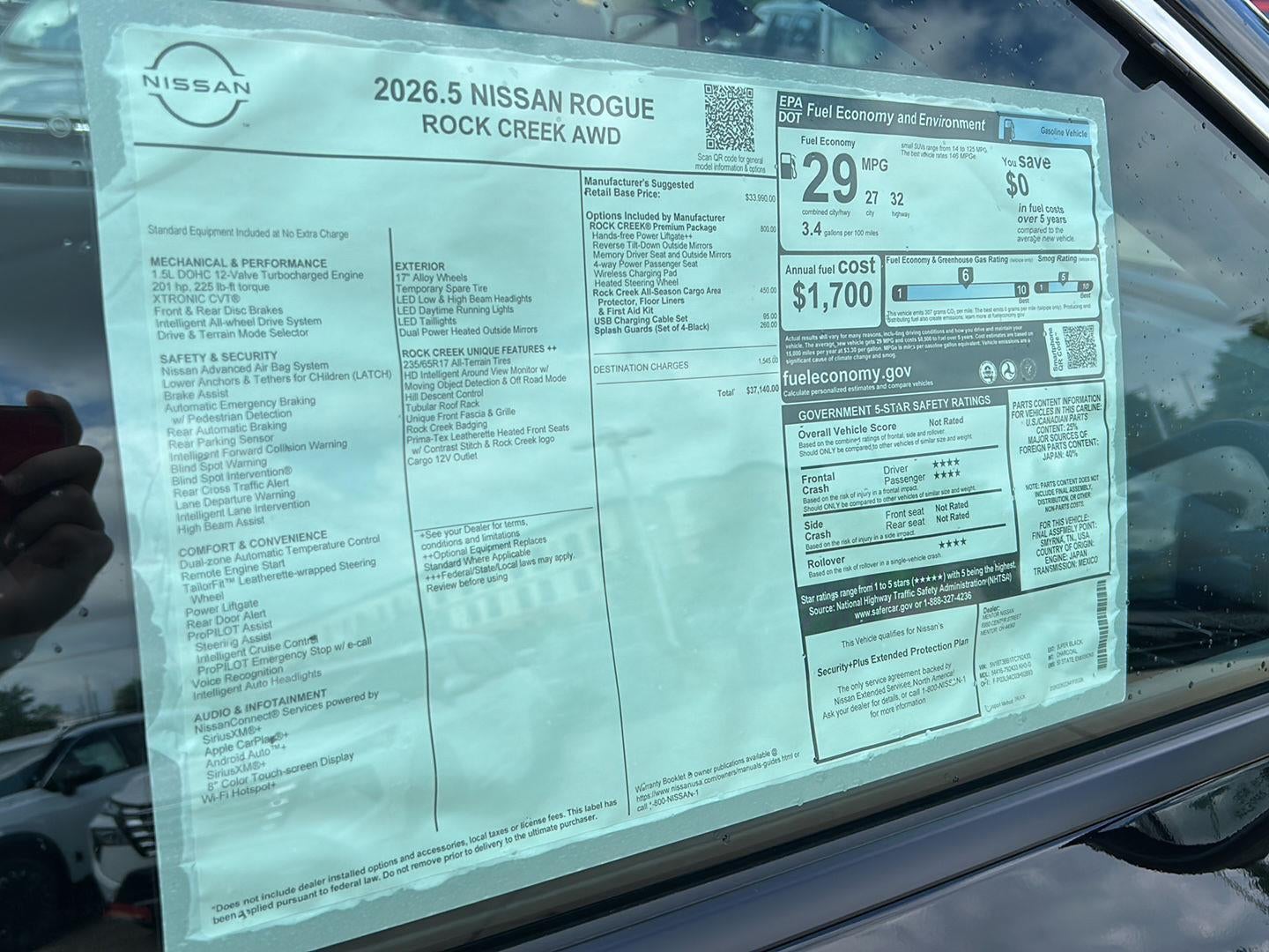 2026 Nissan Rogue Rock Creek