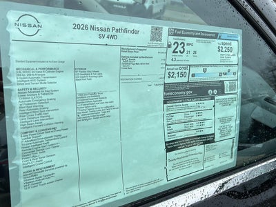 2026 Nissan Pathfinder SV