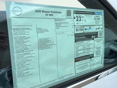 2026 Nissan Pathfinder SV