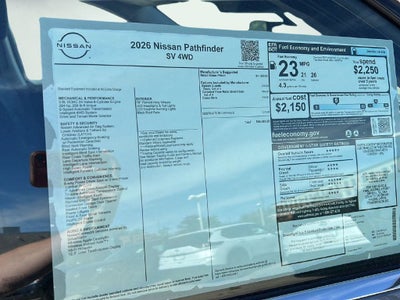 2026 Nissan Pathfinder SV