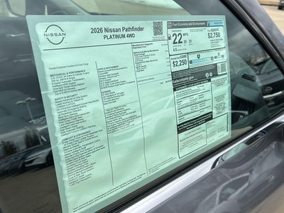 2026 Nissan Pathfinder Platinum