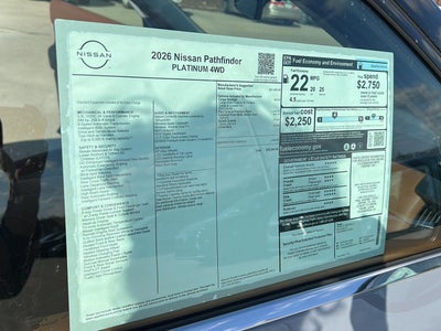 2026 Nissan Pathfinder Platinum