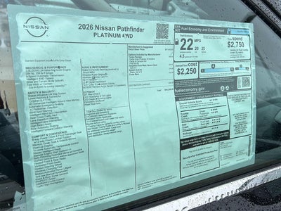 2026 Nissan Pathfinder Platinum