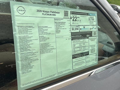 2026 Nissan Pathfinder Platinum