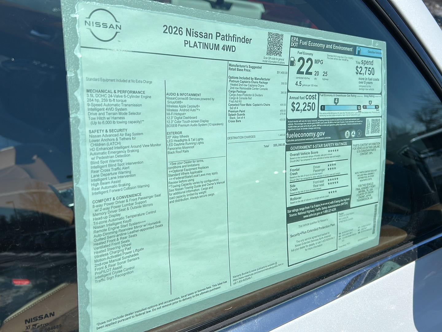 2026 Nissan Pathfinder Platinum