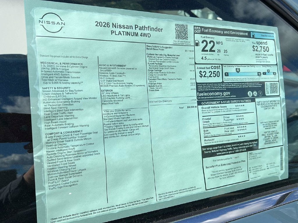 2026 Nissan Pathfinder Platinum