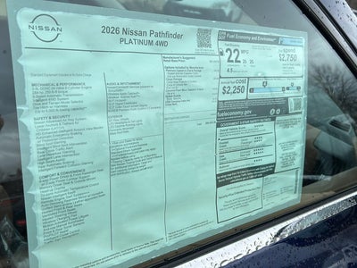 2026 Nissan Pathfinder Platinum