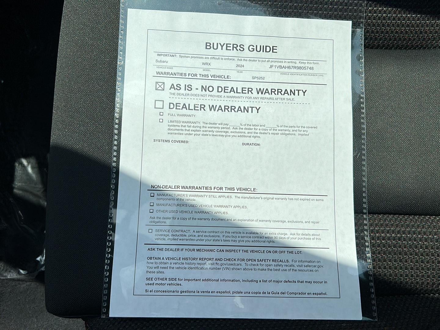 2024 Subaru WRX Premium