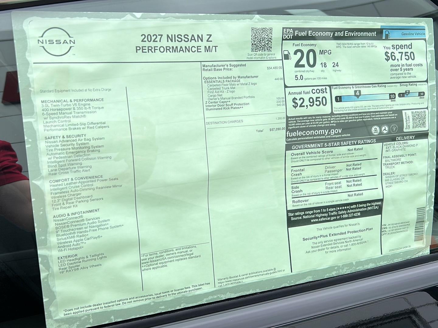 2027 Nissan Z COUPE 6SPD