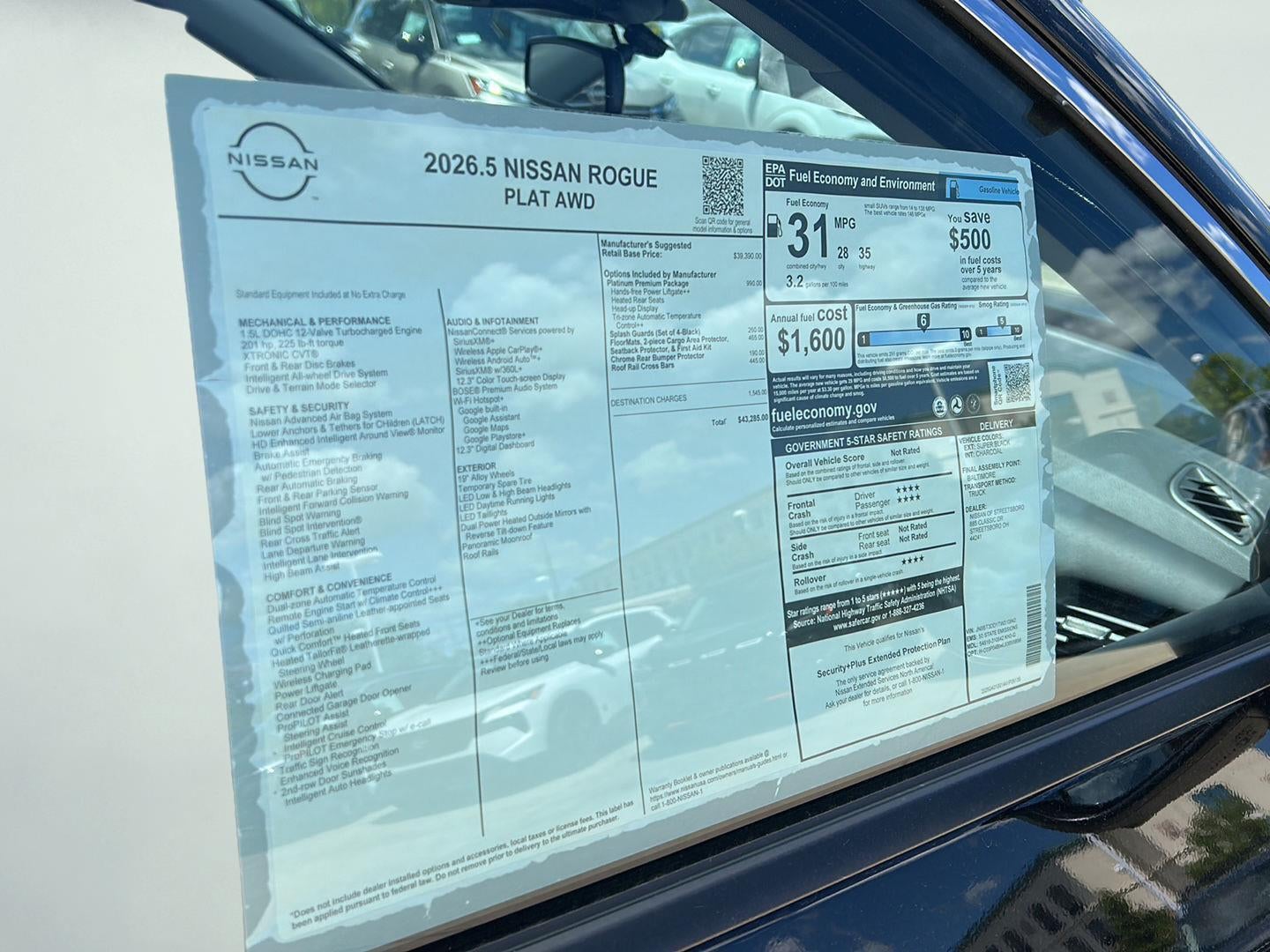 2026 Nissan Rogue Platinum