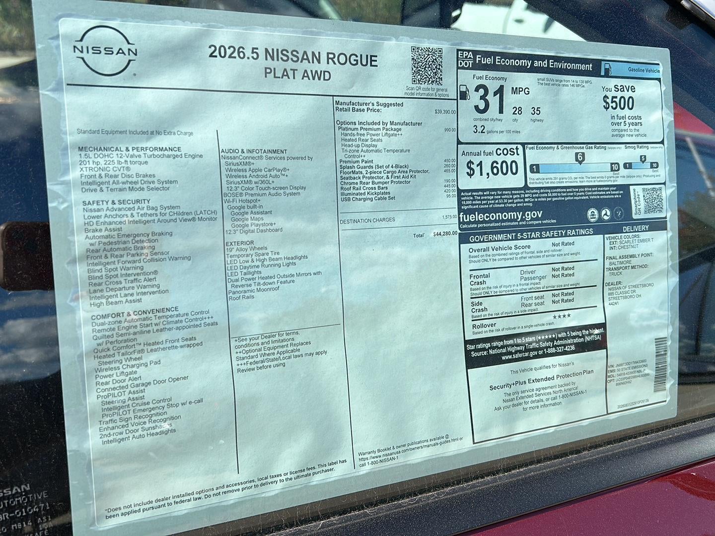2026 Nissan Rogue Platinum