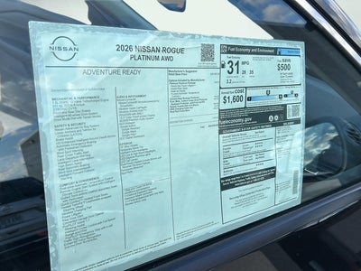 2026 Nissan Rogue Platinum