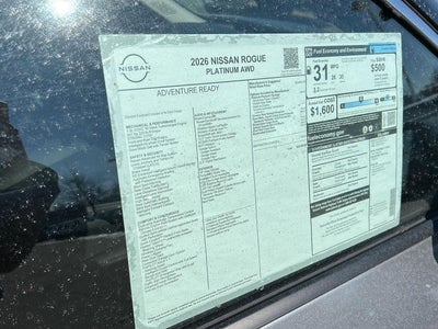 2026 Nissan Rogue Platinum