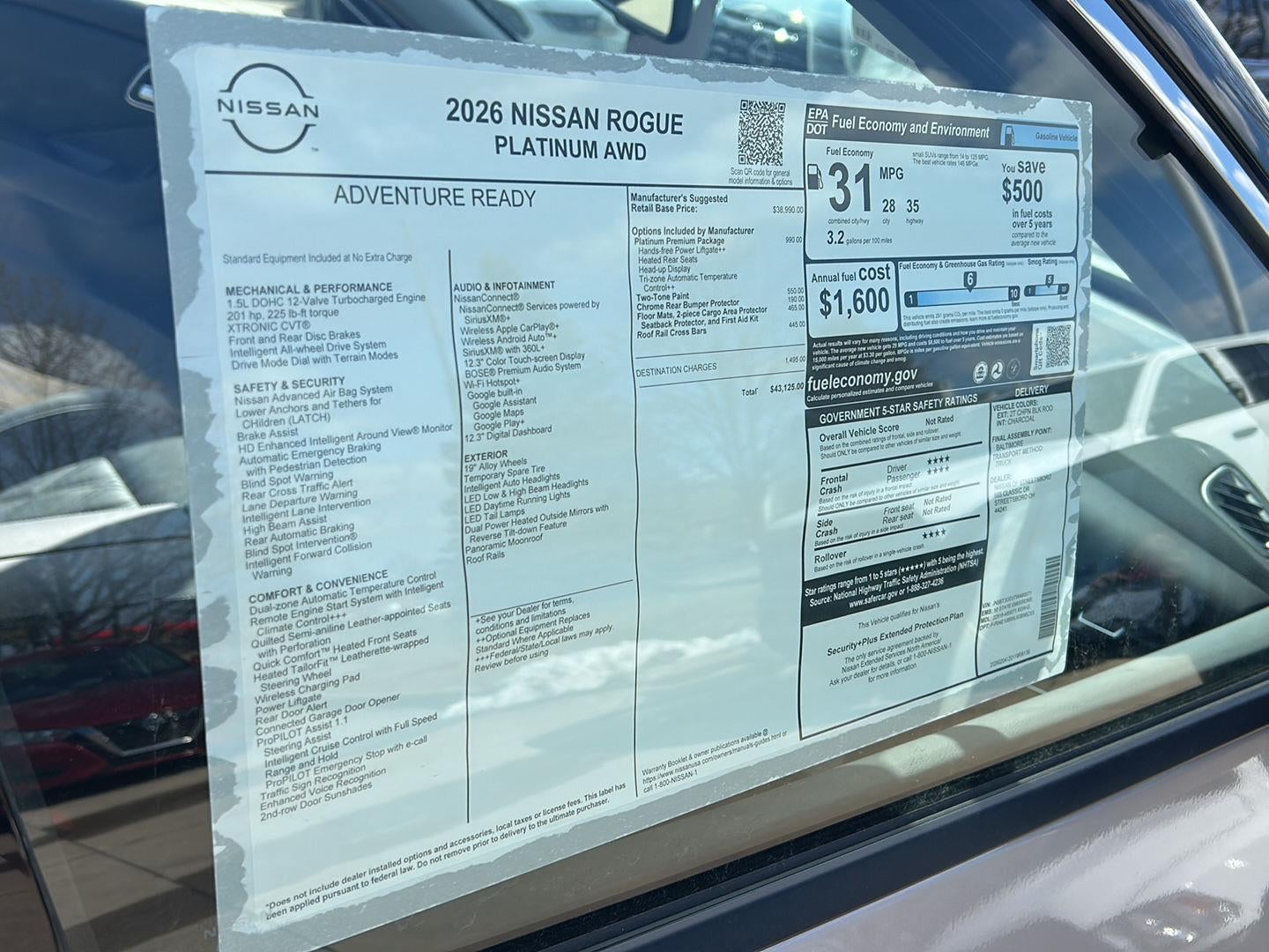 2026 Nissan Rogue Platinum