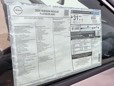 2026 Nissan Rogue Platinum