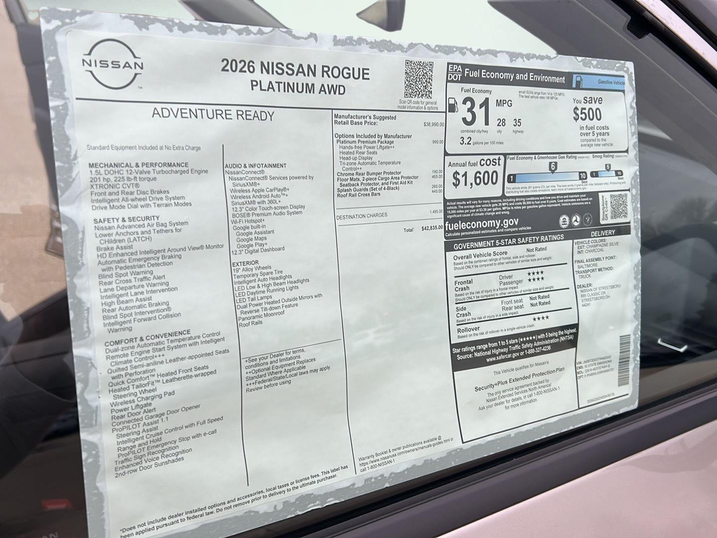 2026 Nissan Rogue Platinum