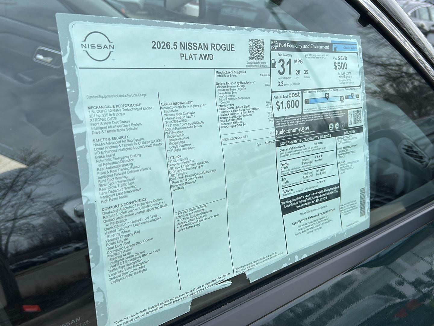 2026 Nissan Rogue Platinum