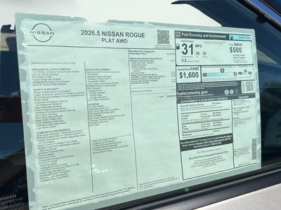2026 Nissan Rogue Platinum