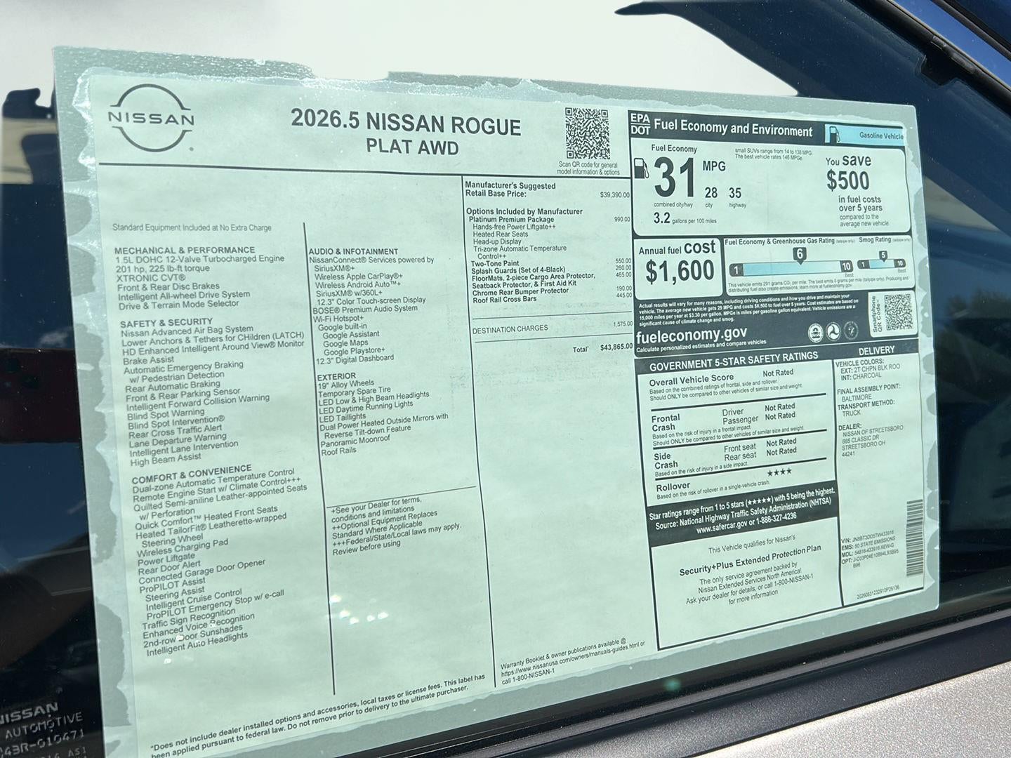 2026 Nissan Rogue Platinum