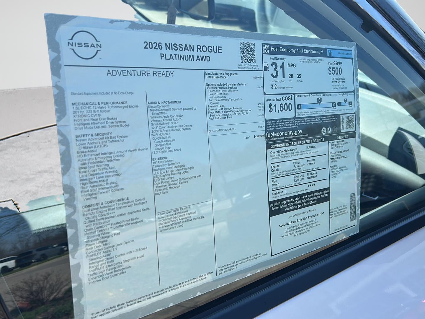 2026 Nissan Rogue Platinum