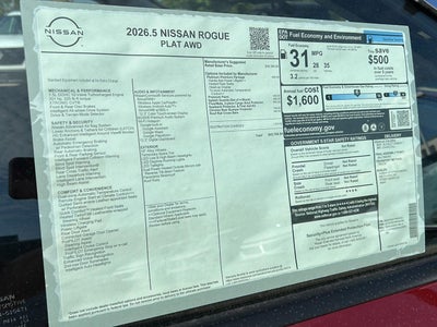 2026 Nissan Rogue Platinum
