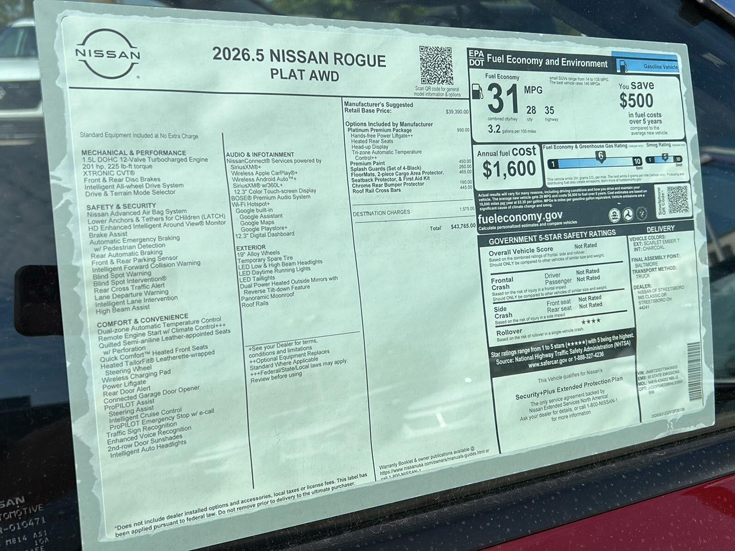 2026 Nissan Rogue Platinum
