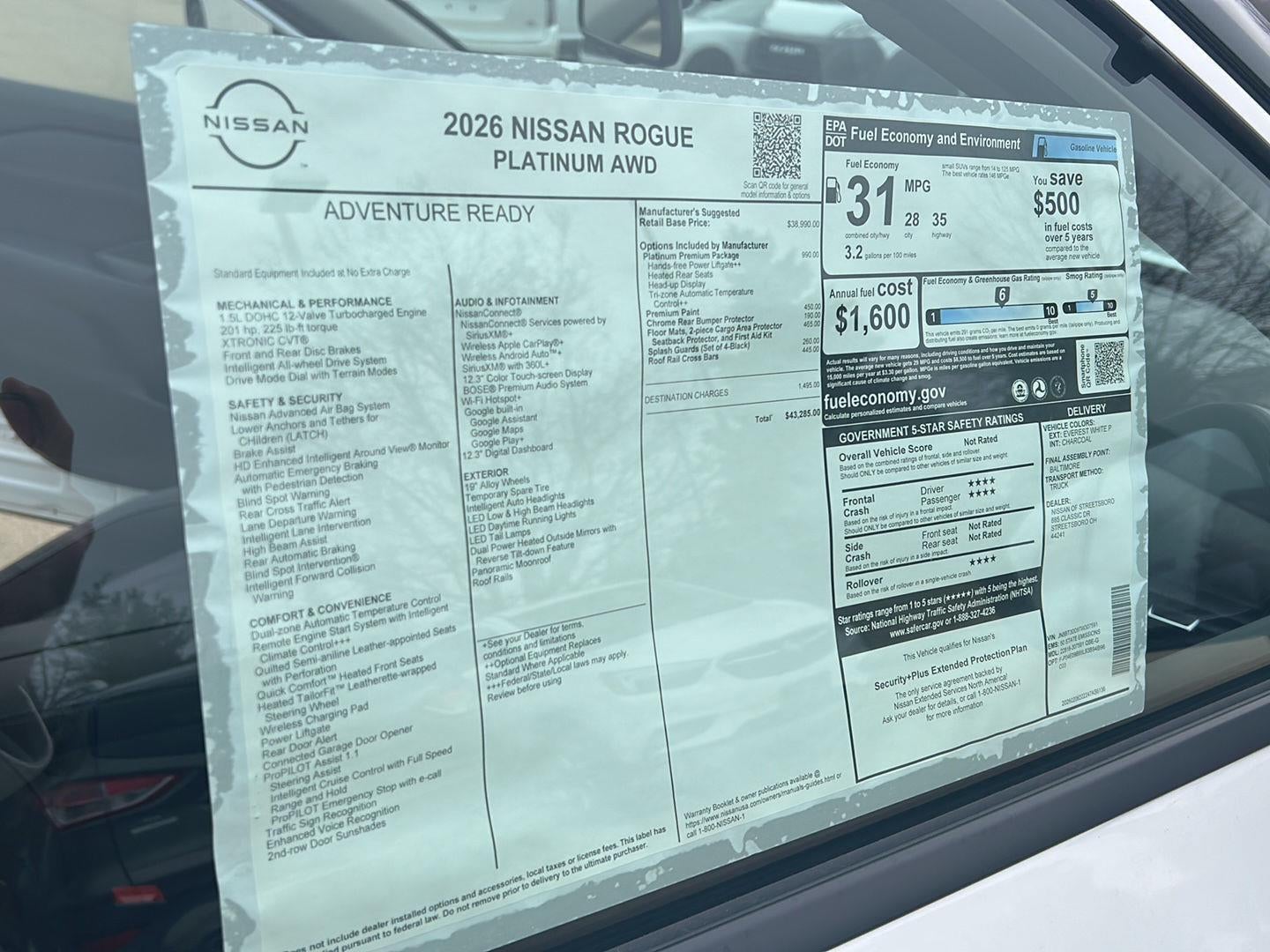 2026 Nissan Rogue Platinum