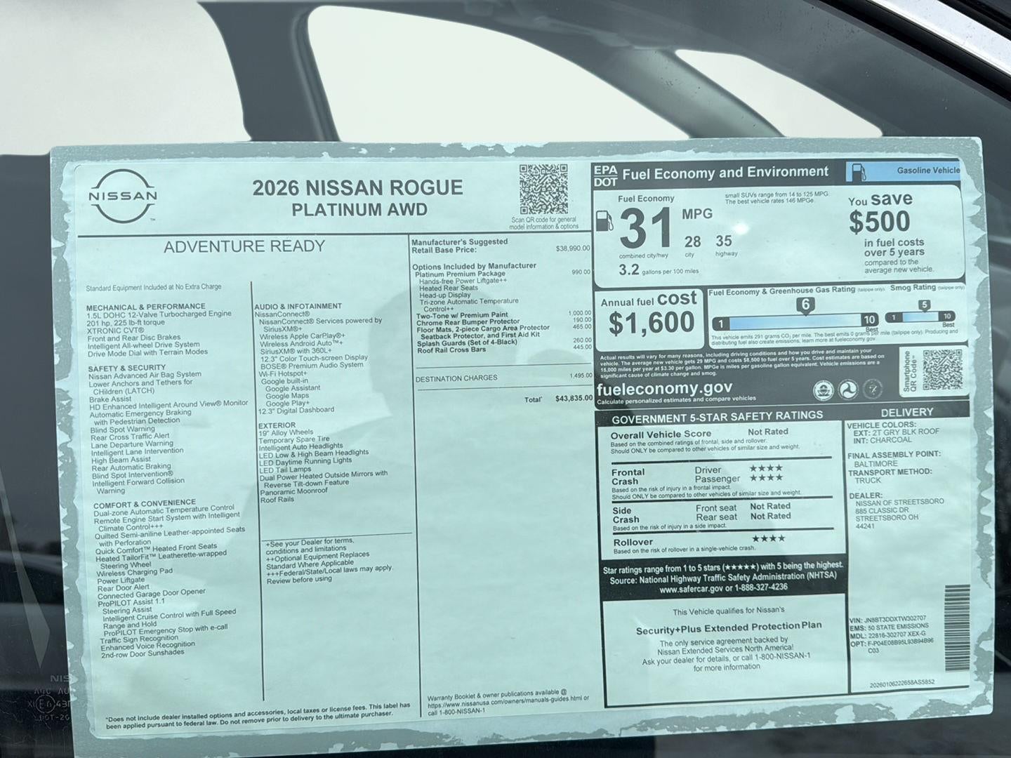 2026 Nissan Rogue Platinum