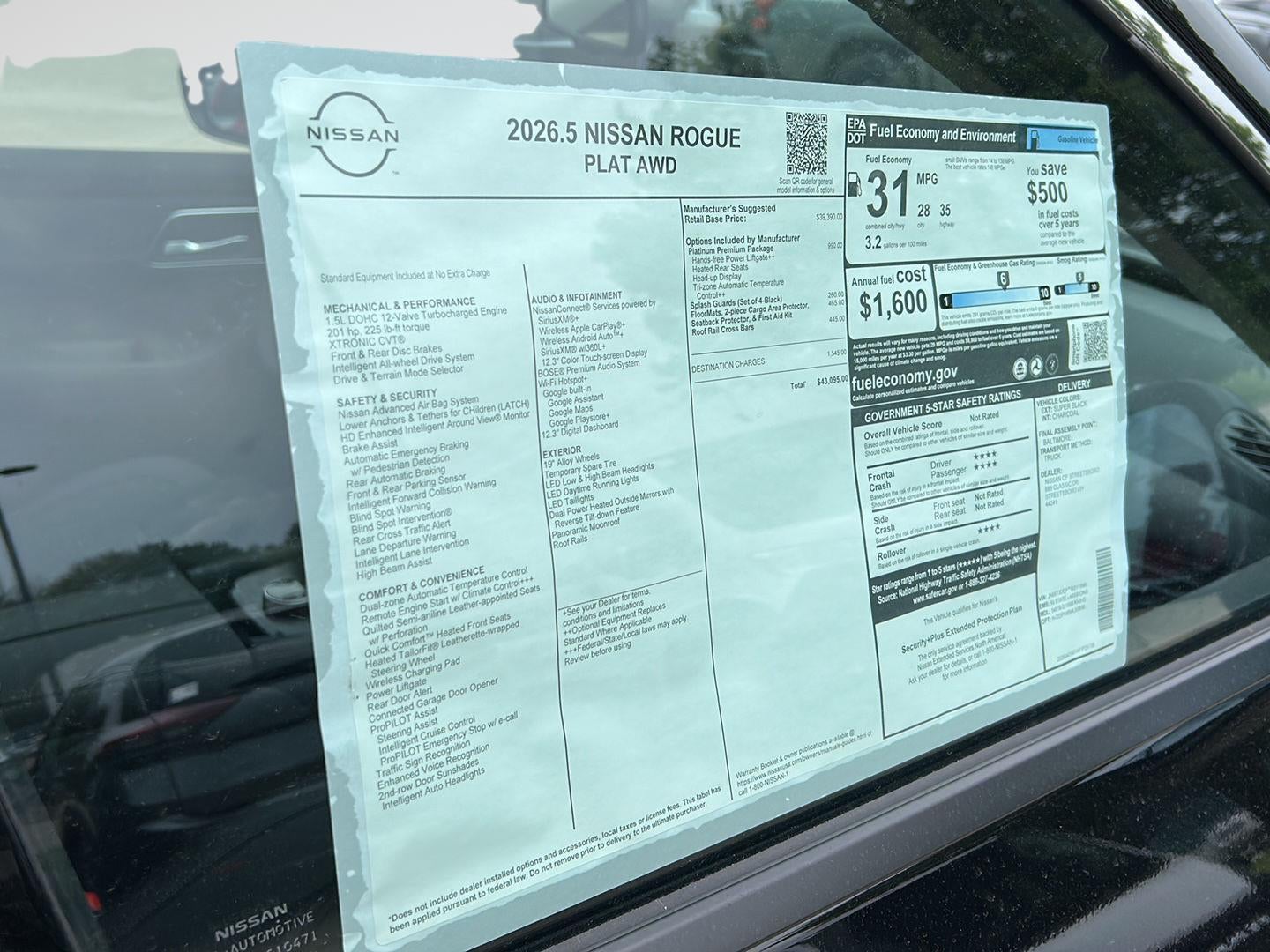 2026 Nissan Rogue Platinum