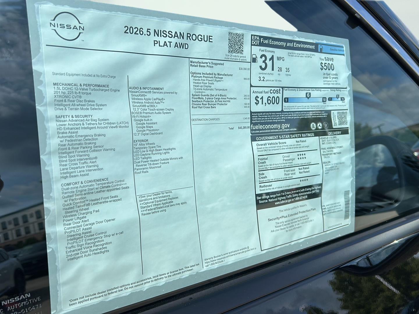2026 Nissan Rogue Platinum