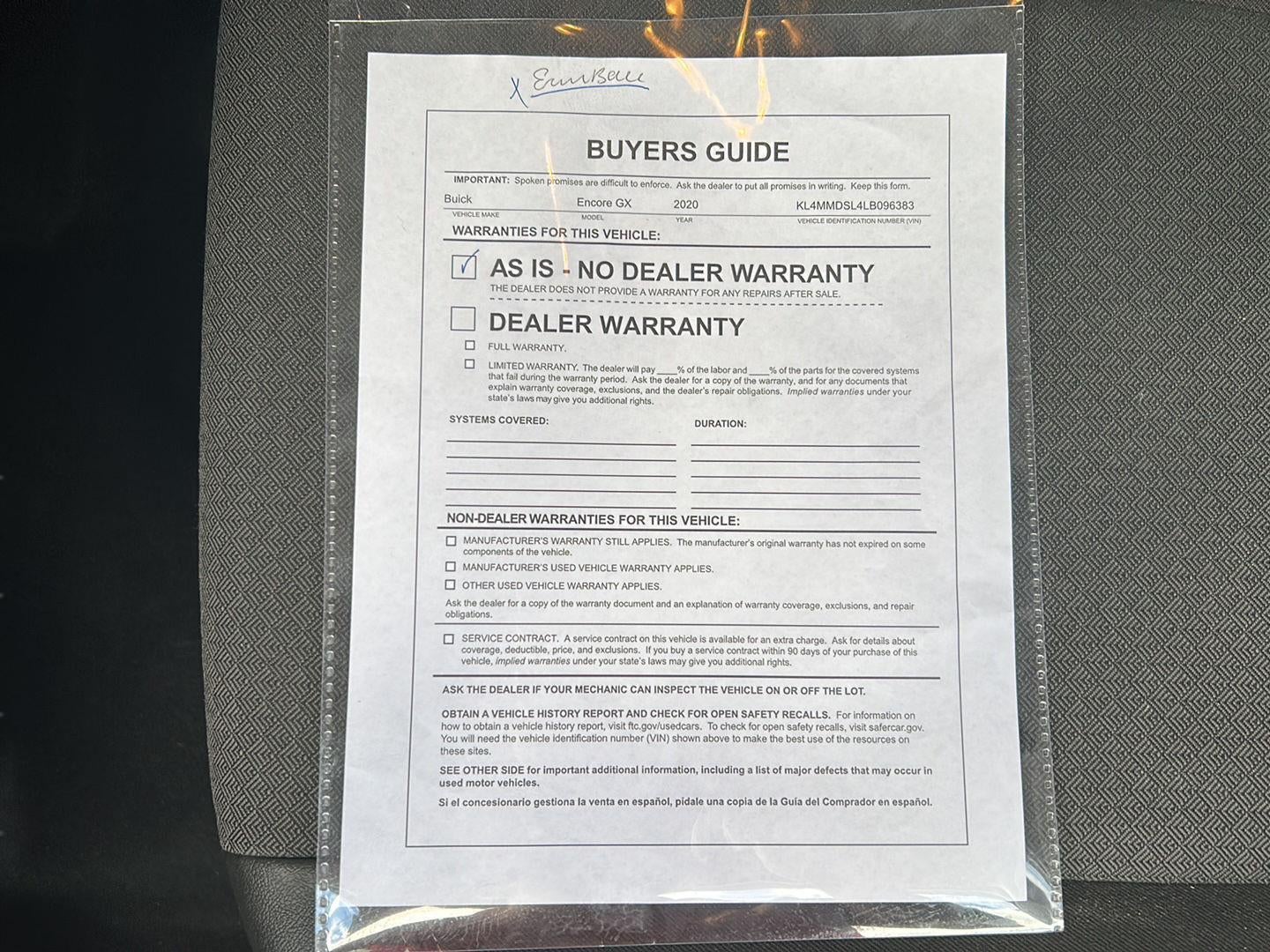 2020 Buick Encore GX Select
