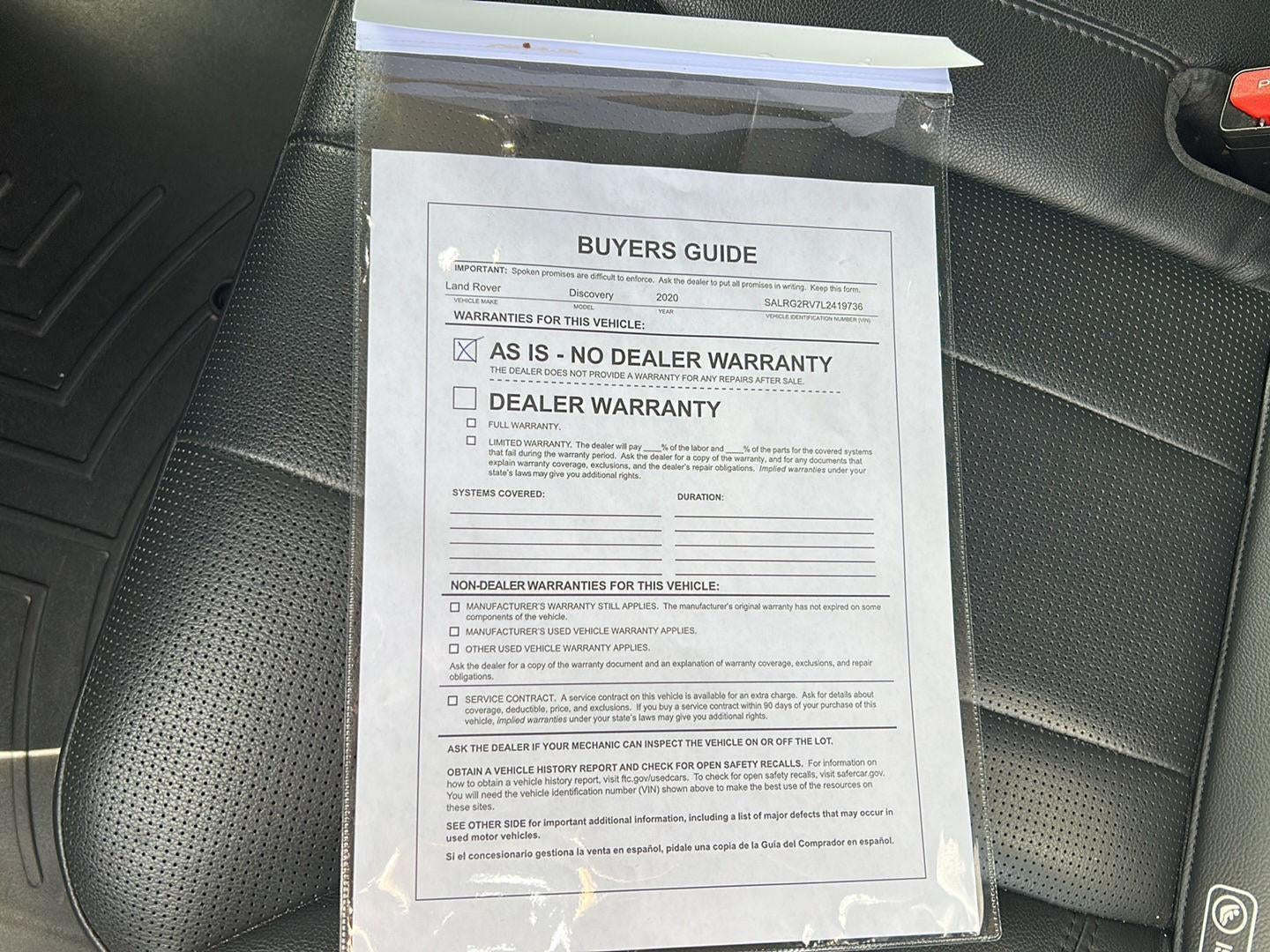 2020 Land Rover Discovery SE