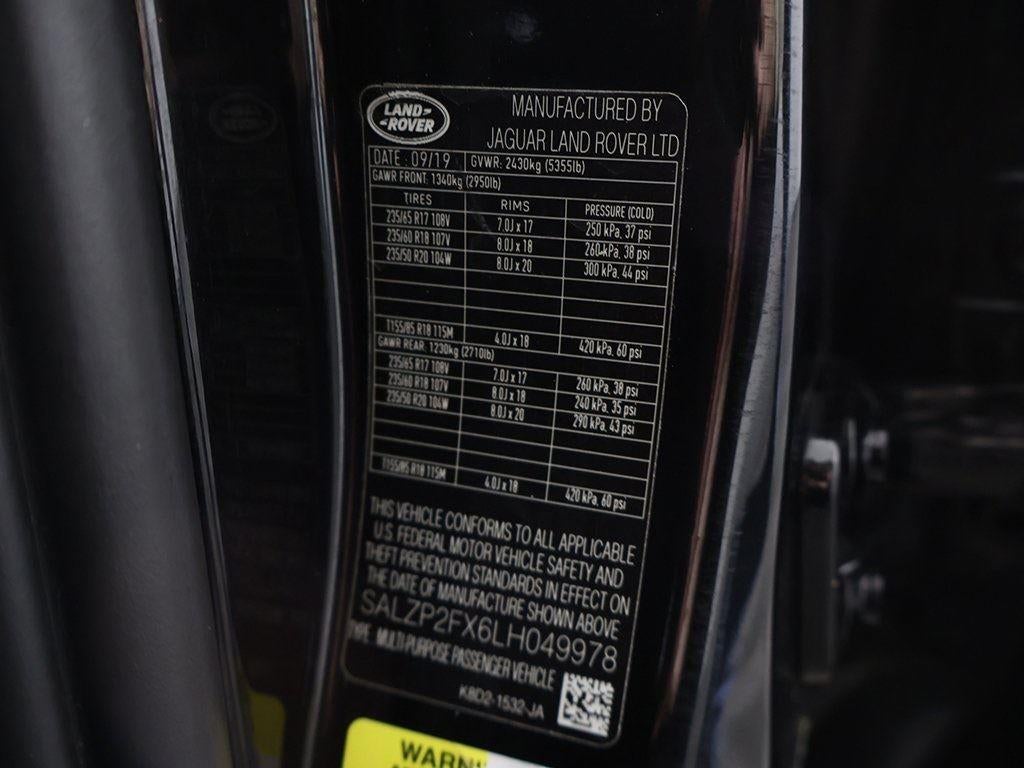 2020 Land Rover Range Rover Evoque SE