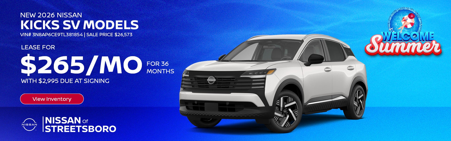 NEW 2026 NISSAN KICKS SV MODELS