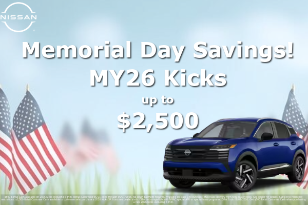 Save on a new 2026 Nissan Kicks