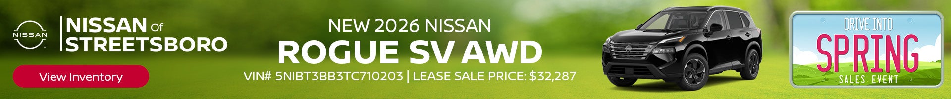 Save on a new 2026 Nisan Rogue SV AWD