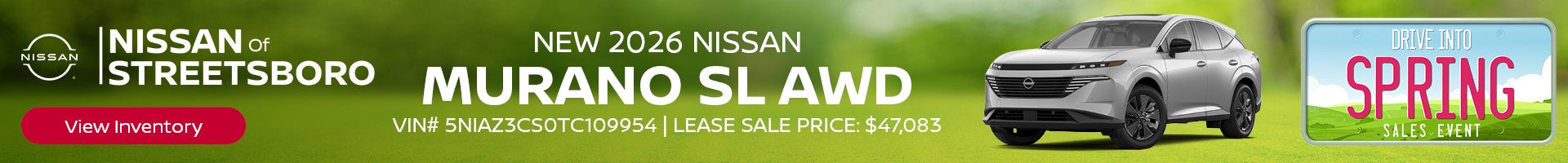 Save on a new 2026 Nissan Murano SL AWD