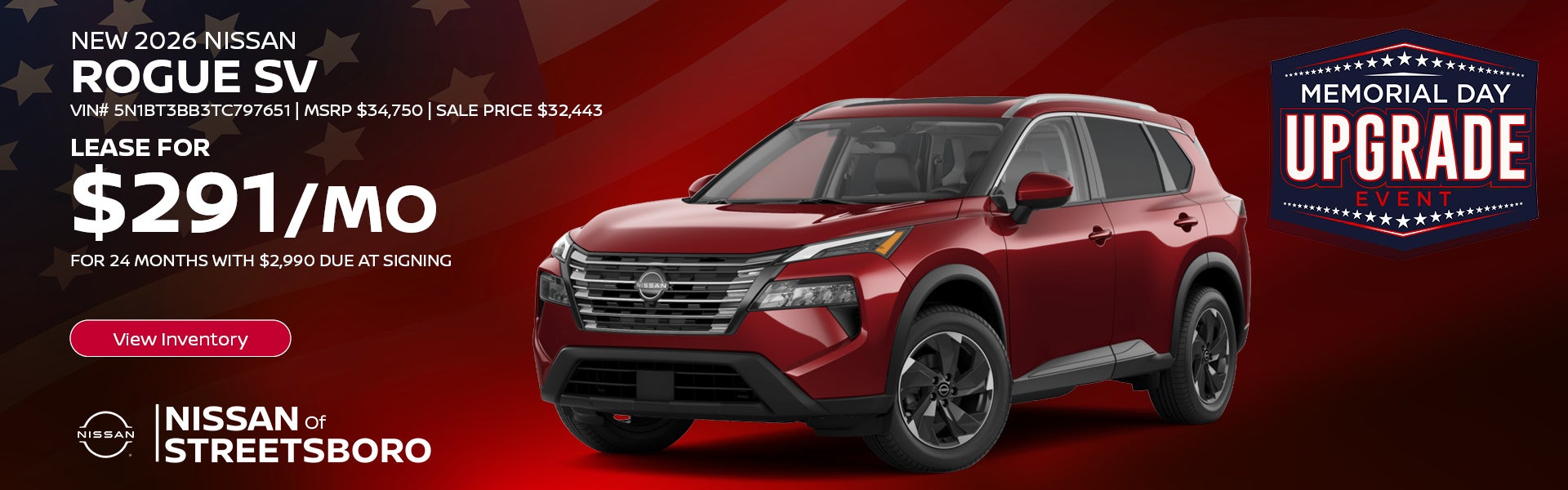 Lease a new 2026 Nissan Rogue