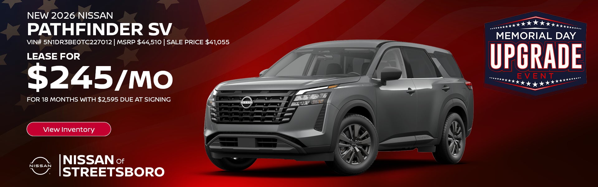 Lease a new 2026 Nissan Pathfinder