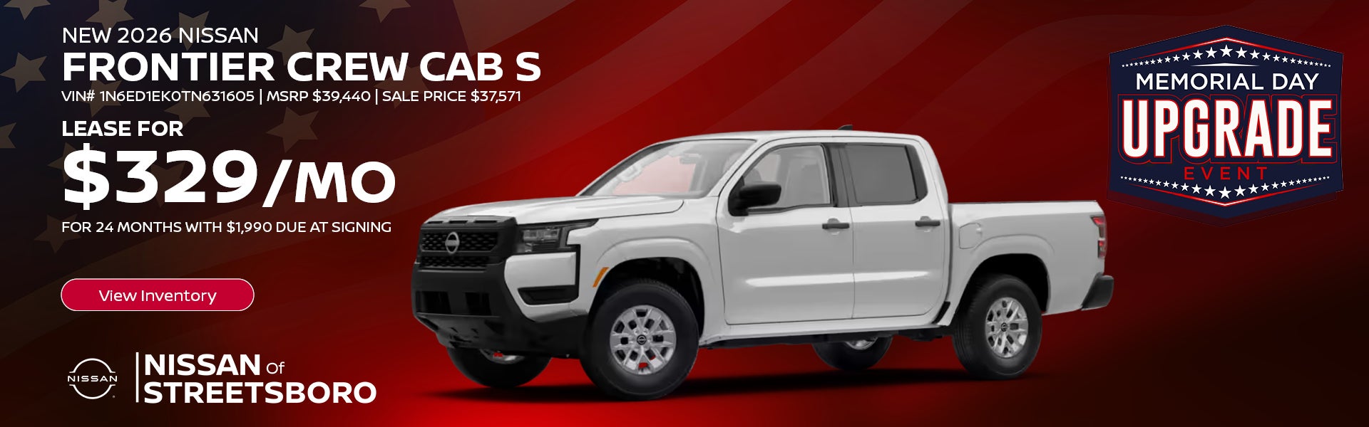 Lease a new 2026 Nissan Frontier