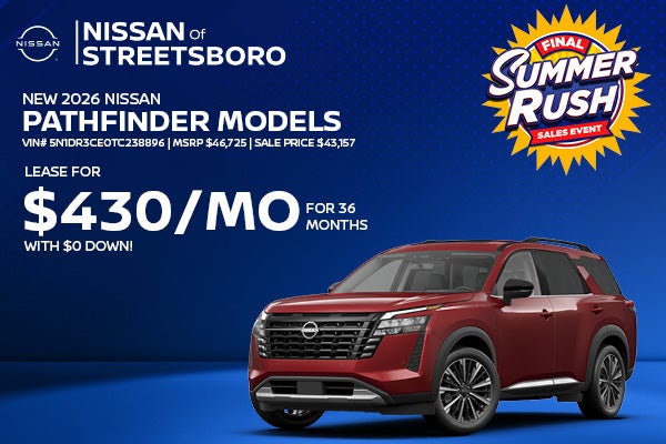 Lease a new 2026 Nissan Pathfinder for $430/mo